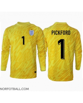 Billige Fotballdrakt England Jordan Pickford #1 Keeper Replika Bortedrakt EM 2024 Langermet